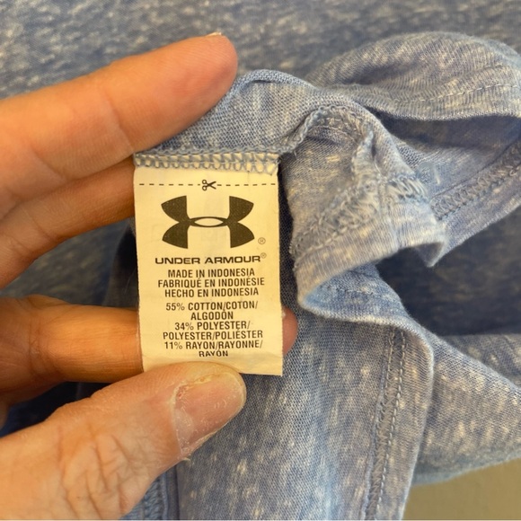 Under Armour Women's Blue V-Neck Top Size L - Picture 4 of 6